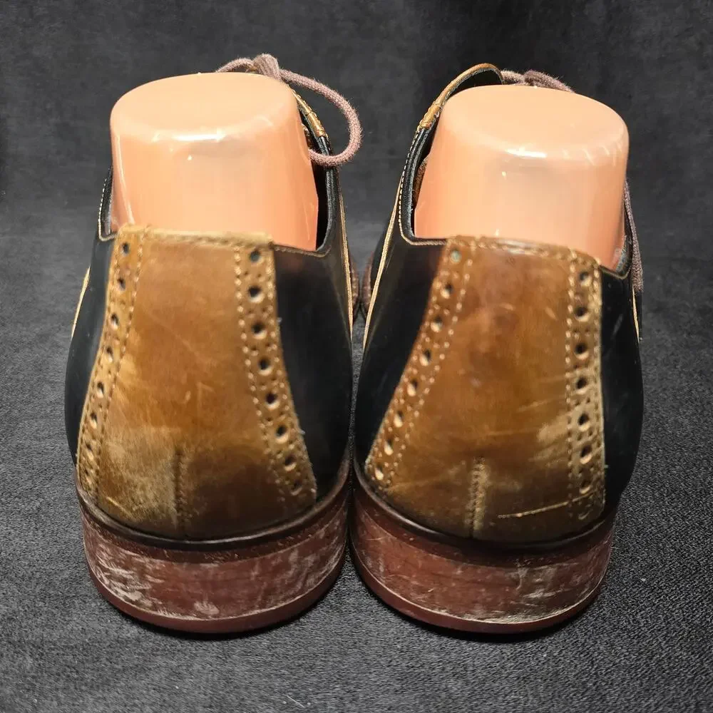 Cole Haan Black & Brown Leather Brogue Oxford Dress Shoes